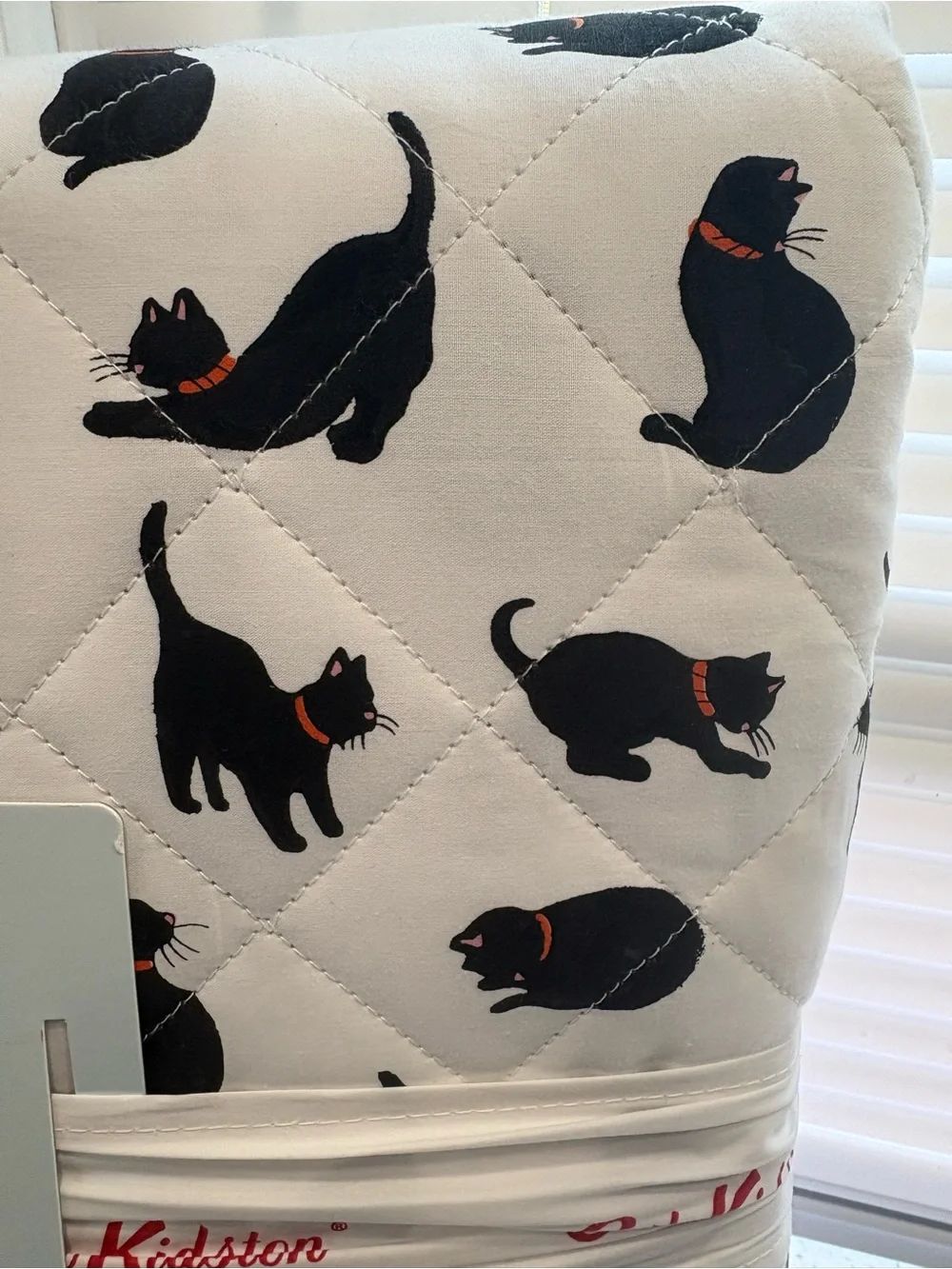 NWT Cath Kidston King Quilt Set - White with Black Cat Print- Black Cat Pattern